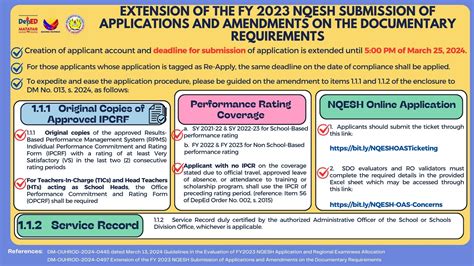 𝗥𝗘𝗔𝗗: Extension of the FY 2023 NQESH .